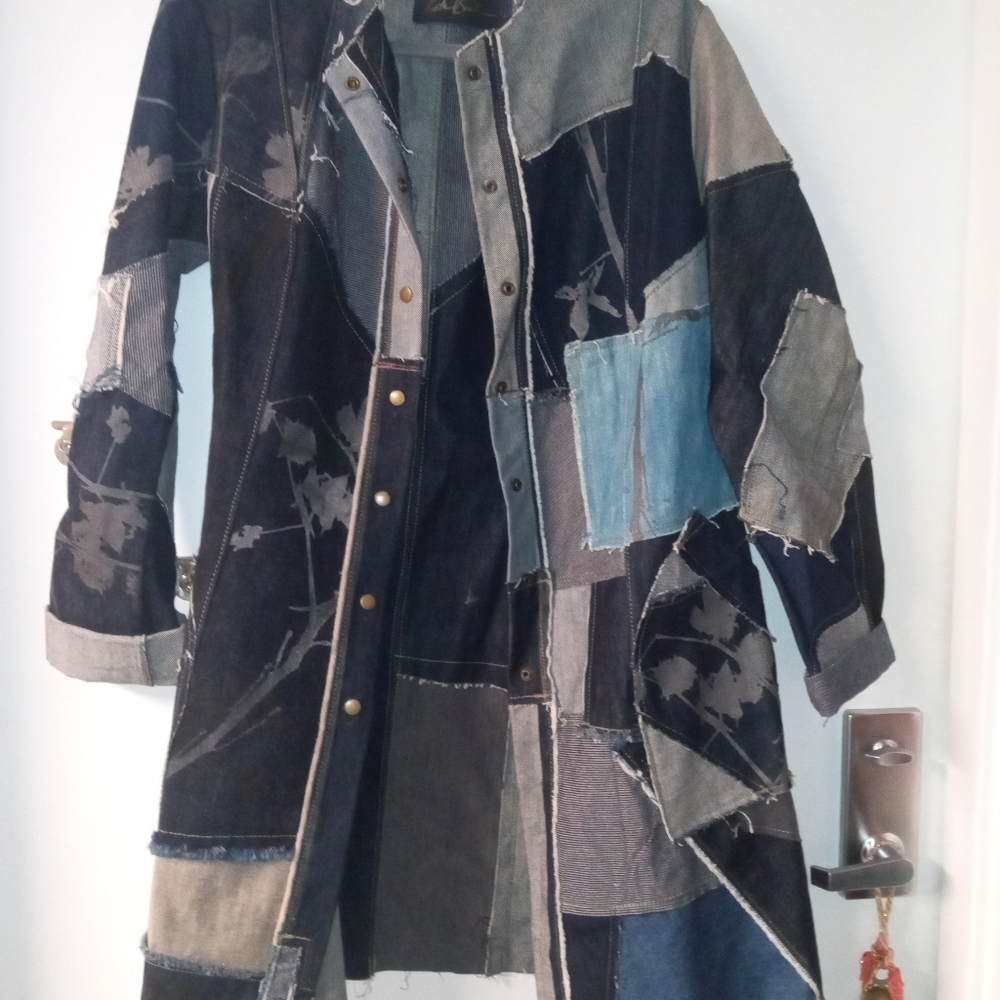 Kate Beak Denim Patchwork Duster Jacket - image 2
